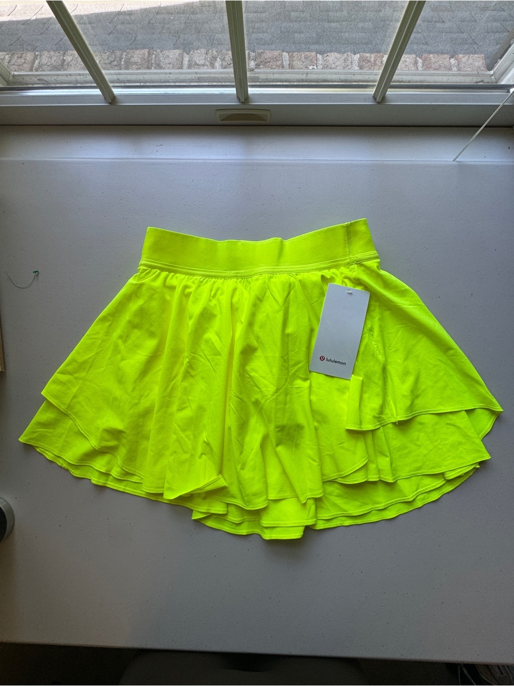 lululemon athletica Neon Yellow Layered Tennis Skirt